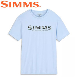 Футболка Simms Shroud Fill Logo T-Shirt Sky Blue